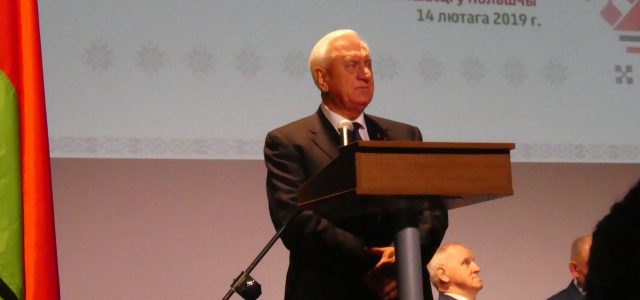 Міхаіл Мясніковіч заявіў, што супрацоўніцтва з беларусамі замежжа ў Польшчы атрымала новы імпульс і абяцаў падтрымку Рэспублікі Беларусь у розных галінах (Фота Міры Лукшы)