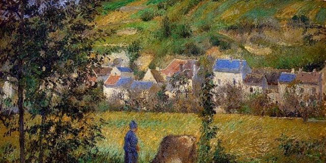 Camille Pissarro „Krajovid koło Chaponval” (1880)