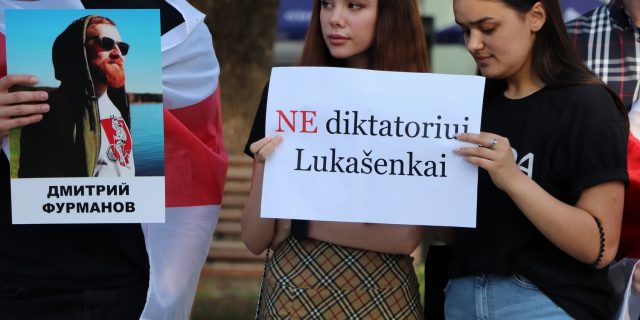 Вільня. Акцыя пратэсту супраць дыктатуры Аляксандра Лукашэнкі Фота Радыё Рацыя