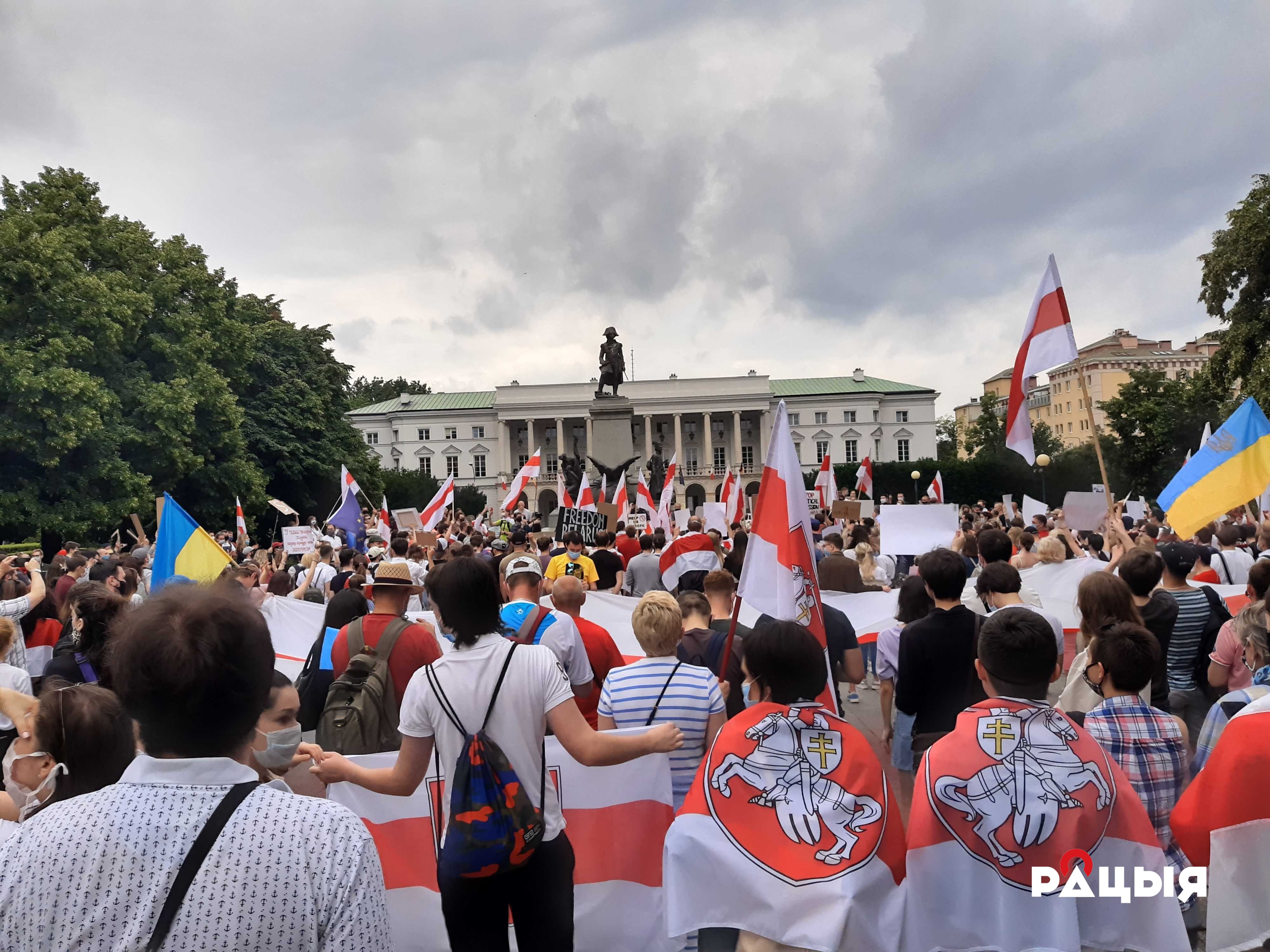 Марш салідарнасці з Беларуссю ў Варшаве Фота Радыё Рацыя