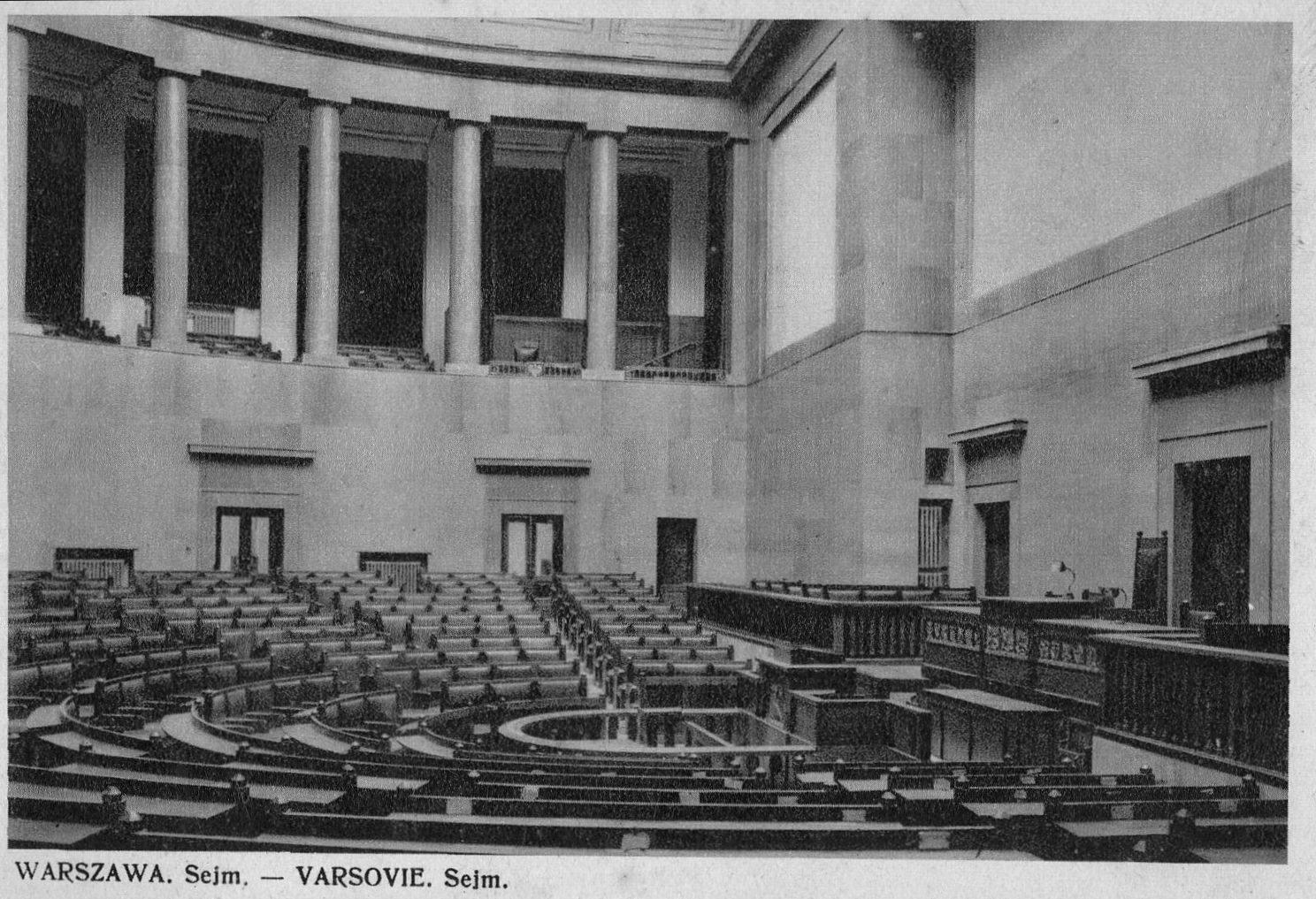 Sala Posiedzeń Sejmu w okresie międzywojennym, w której zasiadał i przemawiał białoruski poseł Fabian Jeremicz Wikipedia