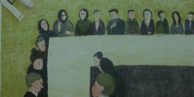 Літаграфія Маргарыты Дмітрук „Stypa” (жалобны абед) з 2000 г.