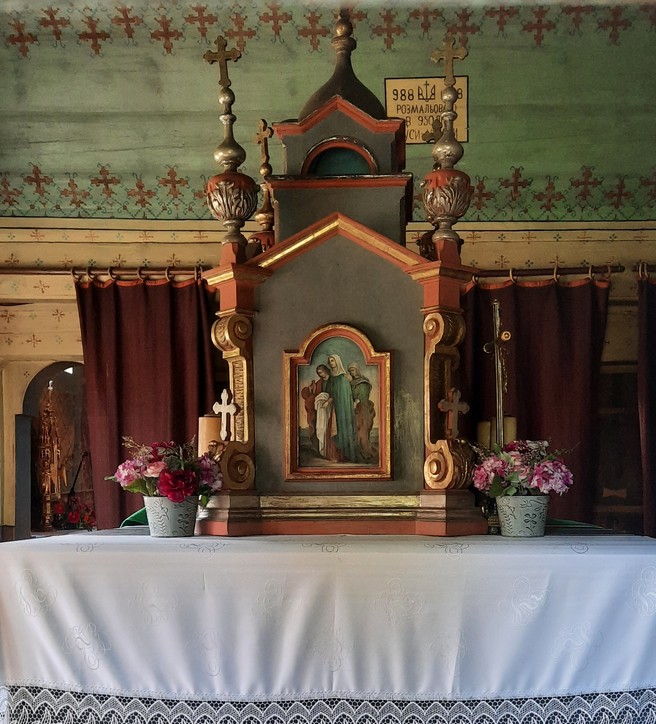 Wnętrze cerkwii w Rychwałdzie (Owczarach)
