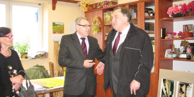 2014 г. Ян Леанчук з візітам у Доме культуры ў Гарадку, якім тады я кіраваў Фота Юркі Хмялеўскага