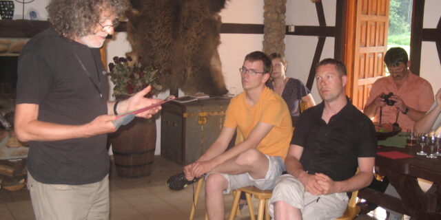 Janusz Korbel na Trialogu Białoruskim w Łapiczach k. Krynek. Koniec lipca 2010 r. Fot. Jerzy Chmielewski