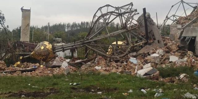 У Богародычным пасля ўдалага контрнаступлення ўкраінскай арміі на пачатку верасня Фота з Інтэрнету