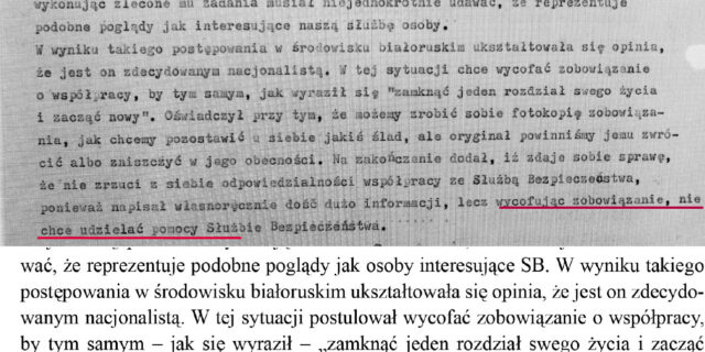 Manipulacja historyków z białostockiego oddziału IPN, którzy cytując dokument całkiem przeinaczyli sens zawartego w nim jednoznacznego oświadczenia Sokrata Janowicza