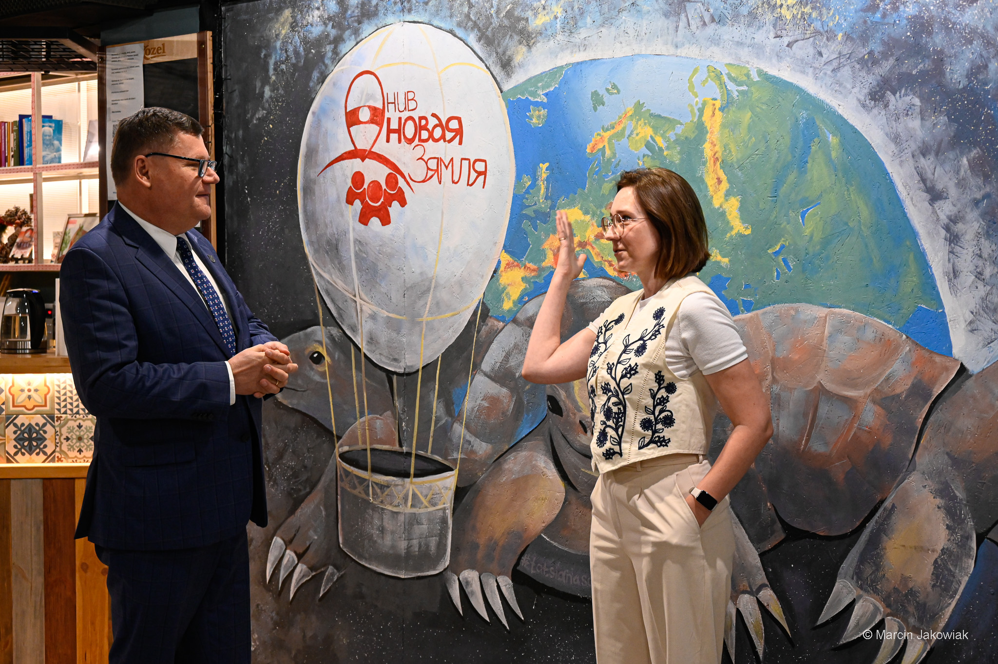 Намеснік прэзідэнта Беластока Марэк Масальскі пацікавіўся праблемамі пражываючай у горадзе беларускай дыяспары Фота Управы горада Беластока