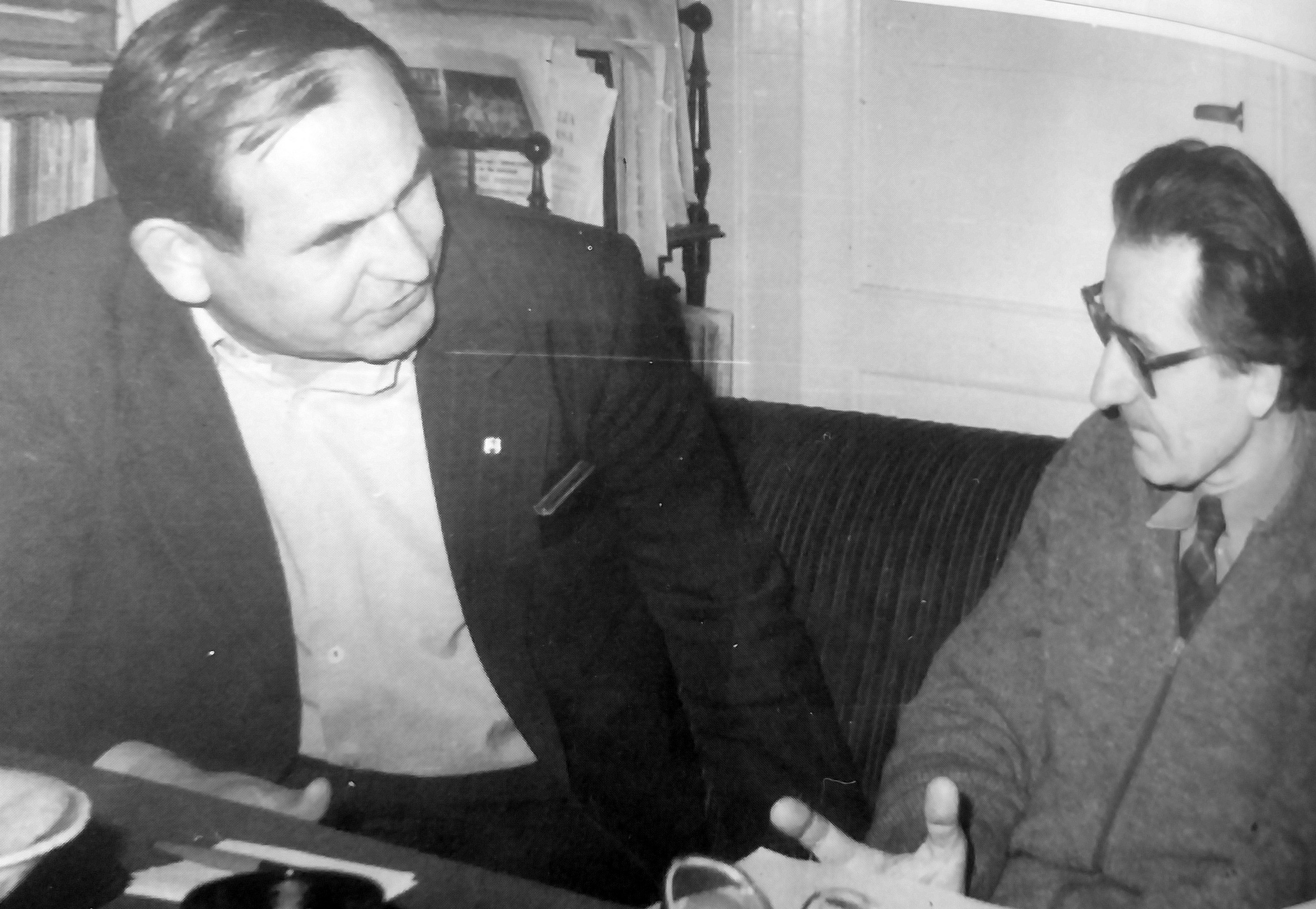 Sokrat Janowicz i prof. Jerzy Tomaszewski. Warszawa, 5 listopada 1982 r. Fot. archiwum „Niwy”