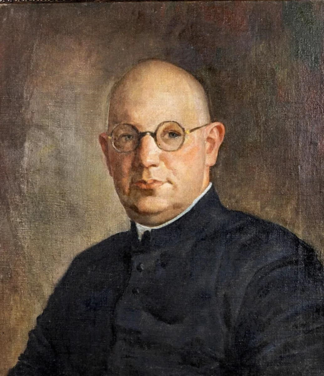 Намаляваны Пётрам Сергіевічам у 1940 г. партрэт кс. Вінцэнта Гадлеўскага