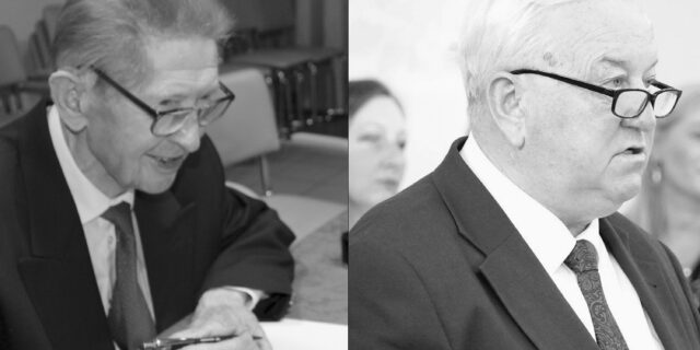 Праф. Міхал Кандрацюк і Валянцін Карыцкі