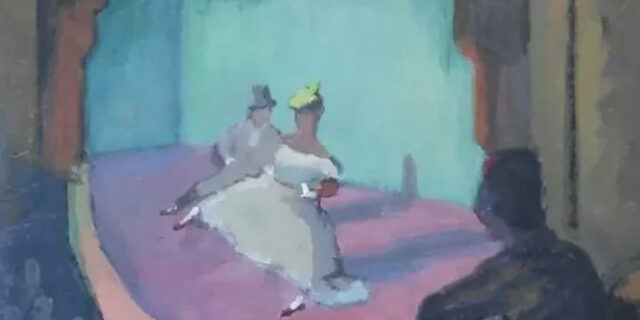 Wystawione na licytację obrazy z zarekwirowanej kolekcji Wiktara Babaryki. „Loża teatralna” białoruskiego malarza ze szkoły paryskiej Osipa Lubicza (19862 rubli) www.e-auction.by