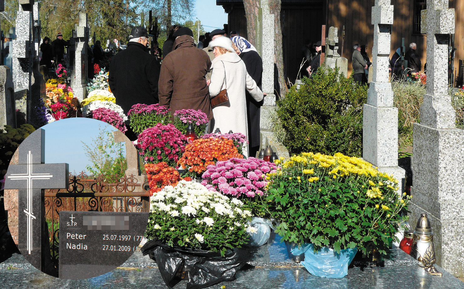 Nagrobne napisy na prawosławnych cmentarzach przeważnie są już w języku polskim. A ktoś zrobił je nawet po angielsku... Fot. Jerzy Sulżyk, Jerzy Chmielewski